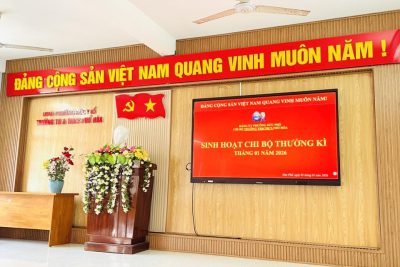 CHI BỘ TRƯỜNG TH&THCS PHỔ HÒA TỔ CHỨC SINH HOẠT CHI BỘ THƯỜNG KỲ THÁNG 01/2026
