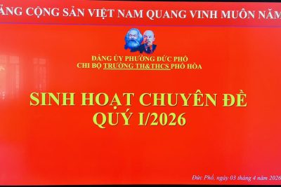 SINH HOẠT CHUYÊN ĐỀ QUÝ I/2026