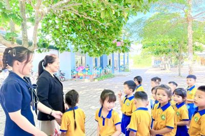 TRƯỜNG TH&THCS PHỔ HOÀ CHÀO ĐÓN CÁC “MẦM NON NHÍ” ĐẾN THAM QUAN, TRẢI NGHIỆM