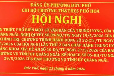 HỘI NGHỊ QUÁN TRIỆT, PHỔ BIẾN CÁC VĂN BẢN, NGHỊ QUYẾT CỦA ĐẢNG