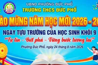 RẠNG RỠ NGÀY TỰU TRƯỜNG – HỌC SINH KHỐI 9 TRƯỜNG THCS ĐỨC PHỔ