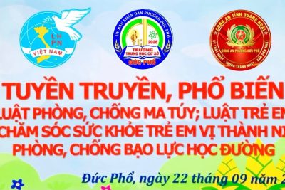TRƯỜNG THCS ĐỨC PHỔ PHỐI HỢP TỔ CHỨC TUYÊN TRUYỀN PHÁP LUẬT VÀ KỸ NĂNG SỐNG CHO HỌC SINH