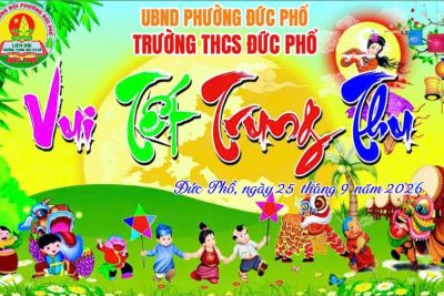 RỘN RÀNG VUI TẾT TRUNG THU TẠI TRƯỜNG THCS ĐỨC PHỔ