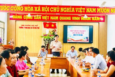 TRƯỜNG THCS ĐỨC PHỔ TỔ CHỨC THÀNH CÔNG HỘI NGHỊ BAN ĐẠI DIỆN CHA MẸ HỌC SINH NĂM HỌC 2026 – 2027